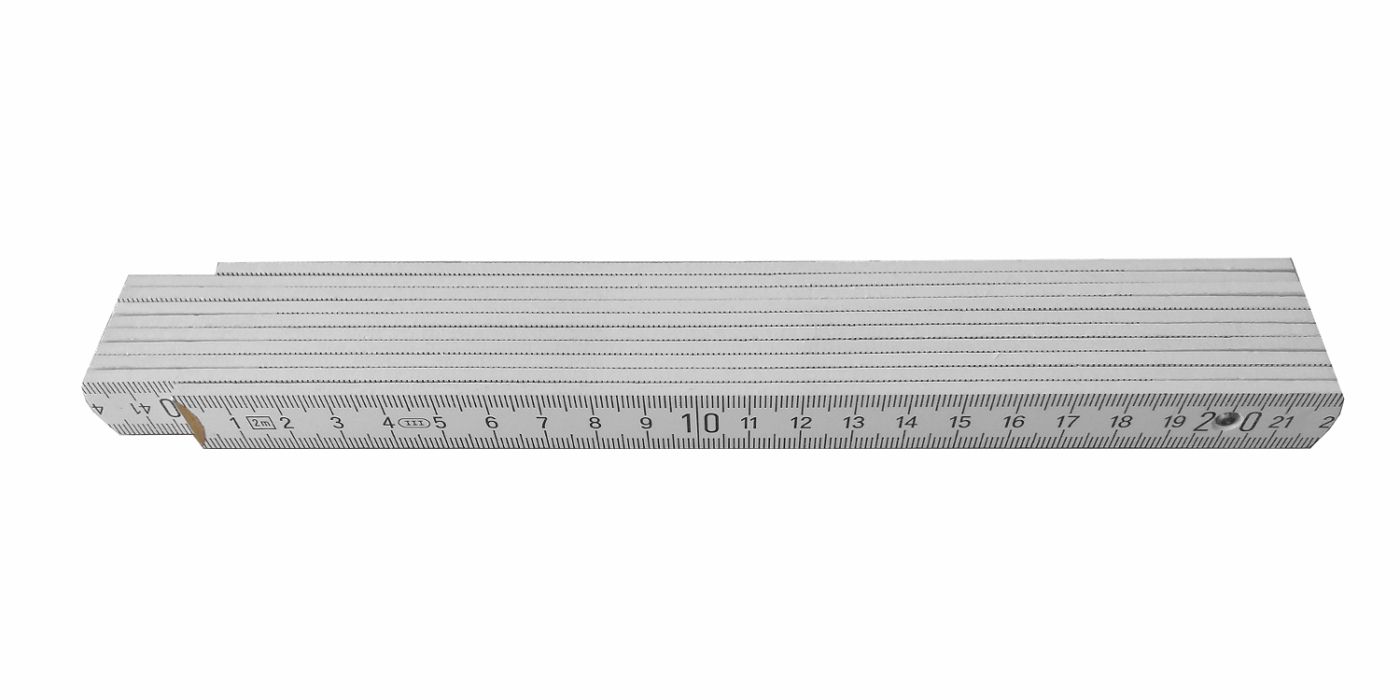 2m Zollstock 250+90° Weiss